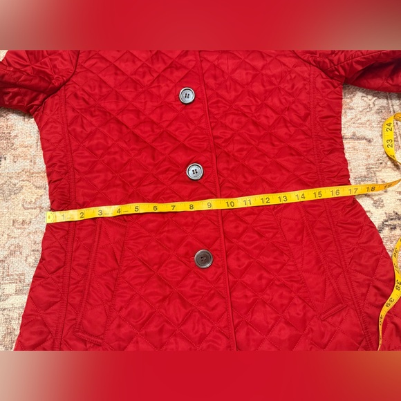 Burberry Red Quilted Puffer Jacket - Picture 9 of 17